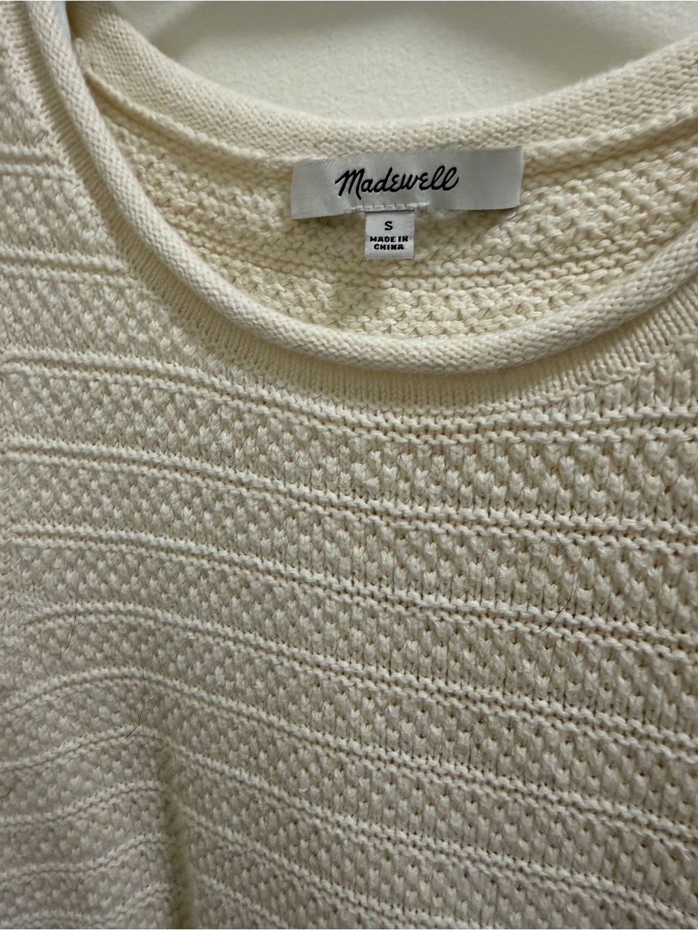 Madewell Cream Textured Knit Tank - Picture 2 of 4